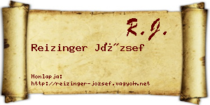 Reizinger József névjegykártya